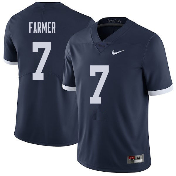 NCAA Nike Men's Penn State Nittany Lions Koa Farmer #7 College Football Authentic Throwback Navy Stitched Jersey MYZ1898YH